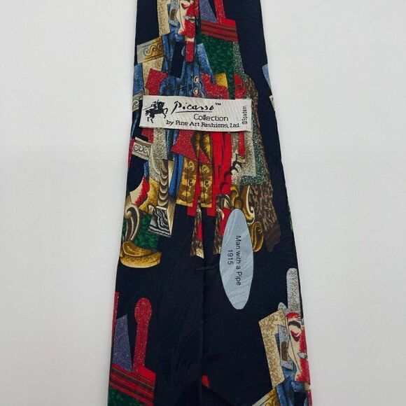 Picasso Collection Tie "Man with a Pipe 1915" Silk - Picture 7 of 8